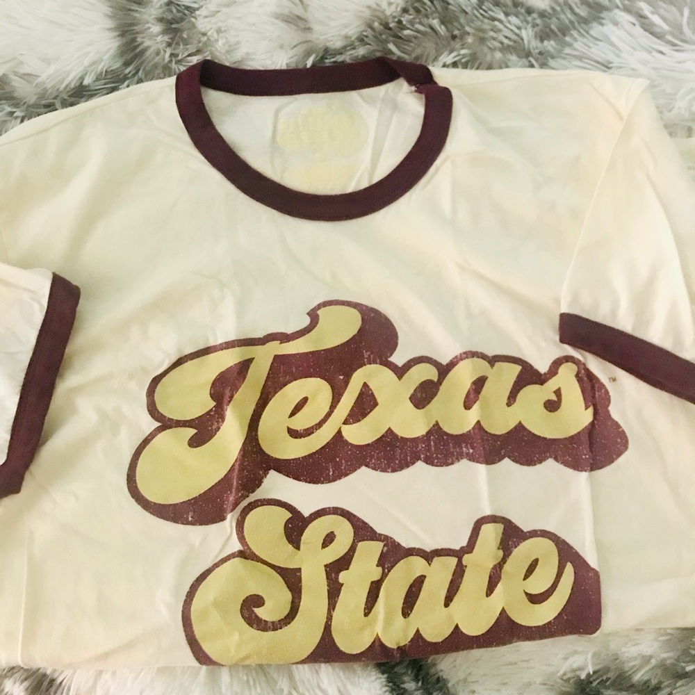 Texas State University Graphic Ringer T shirt